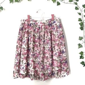 Vintage | High Waist Floral Skirt